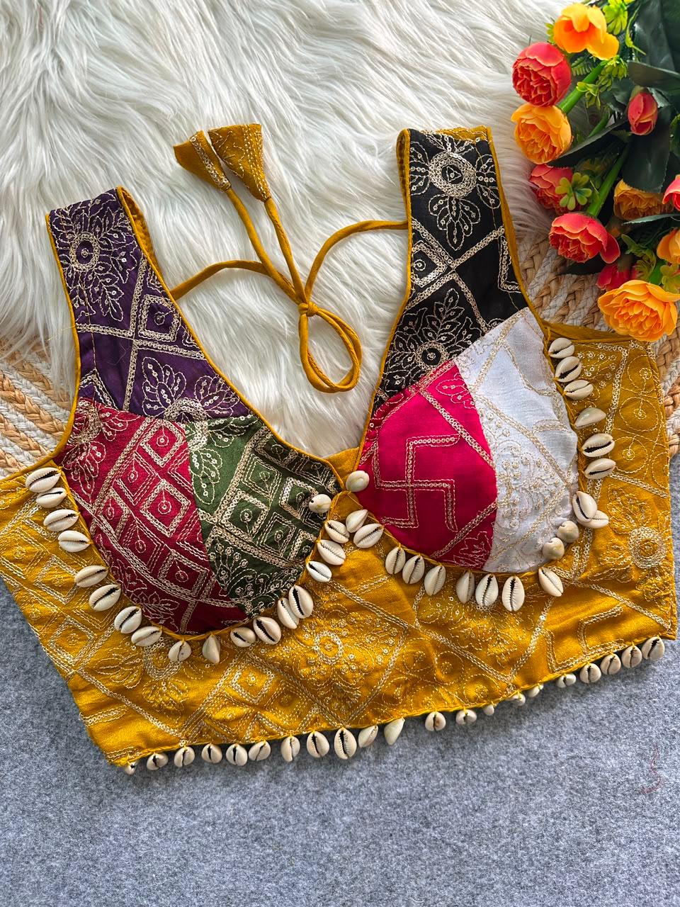 Vichitra Silk ready made blouse