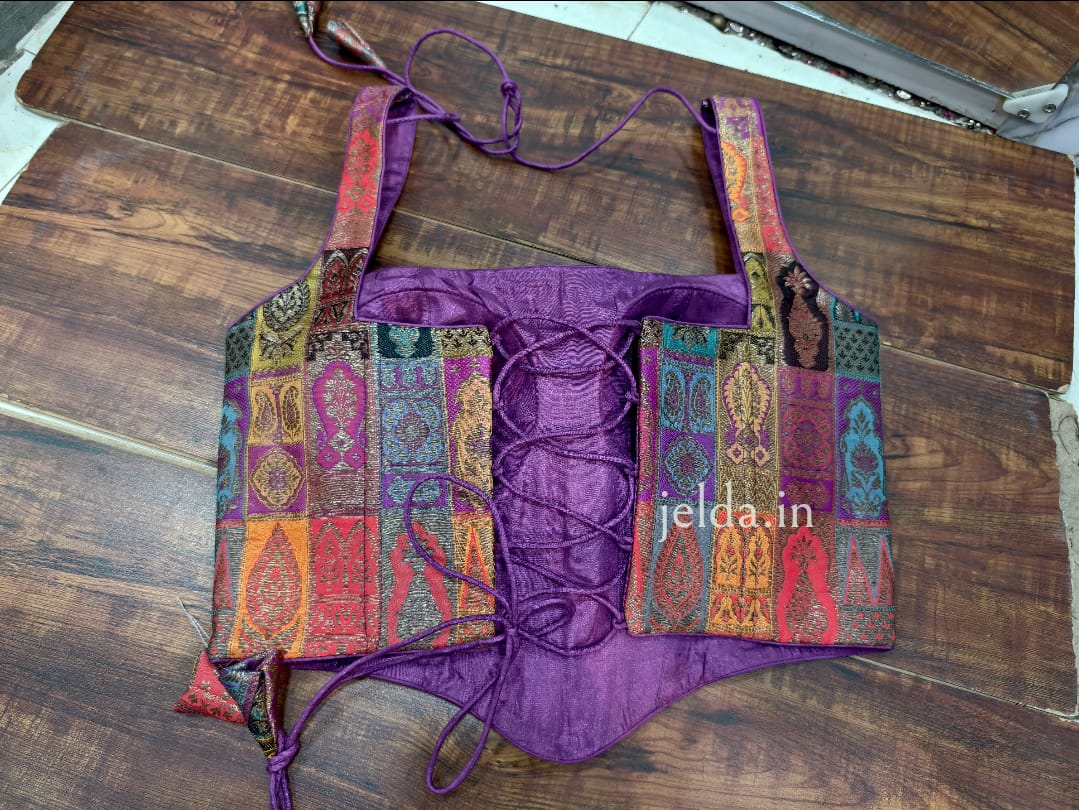 Corset multi banarsi brocade custom made blouse