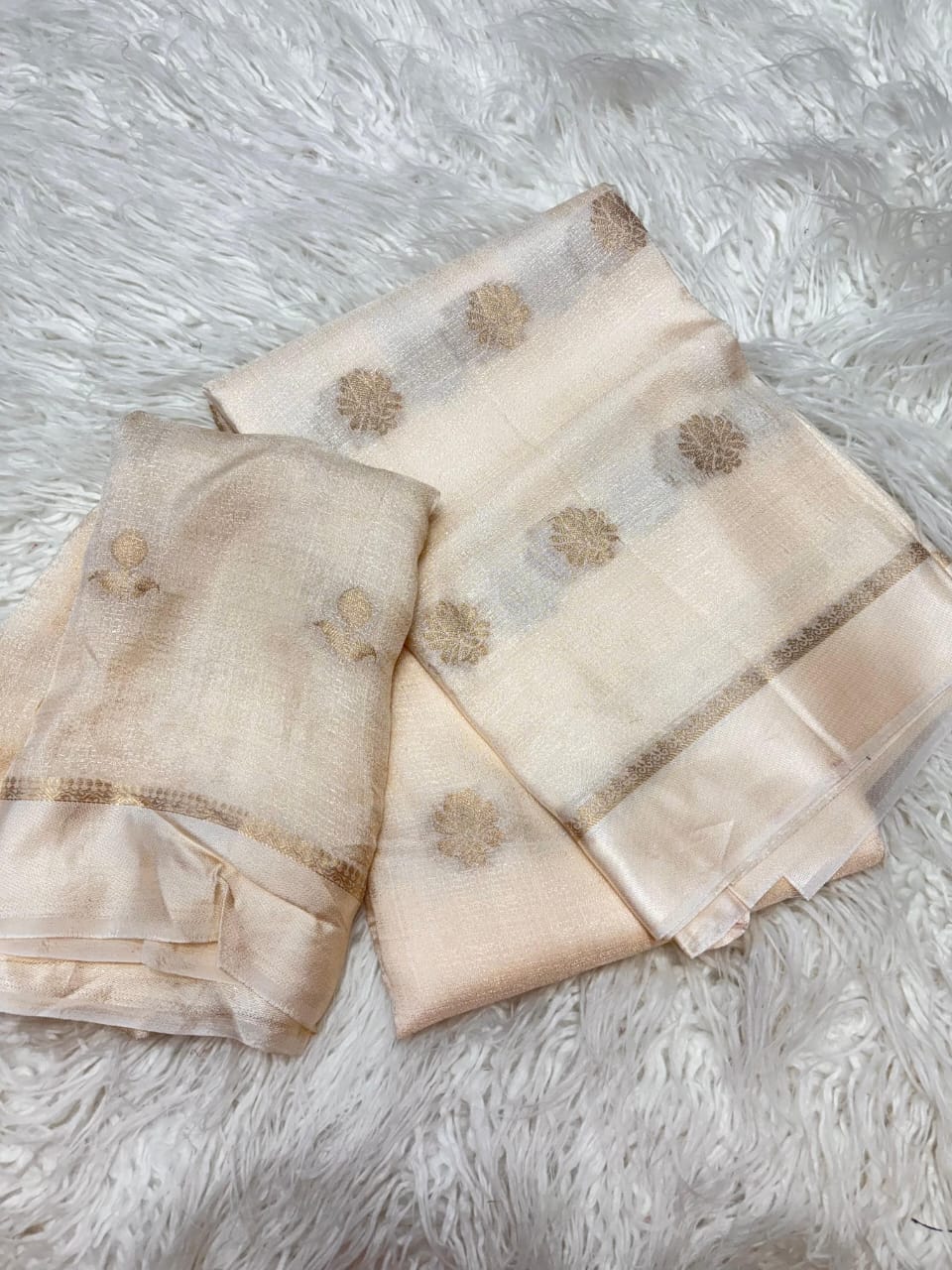 Pure viscose soft jute with satin patta border with jacquard putta sarees