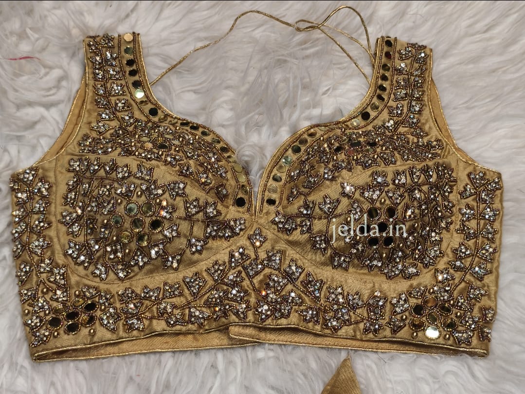Zarkan real mirror handwork custom made blouse