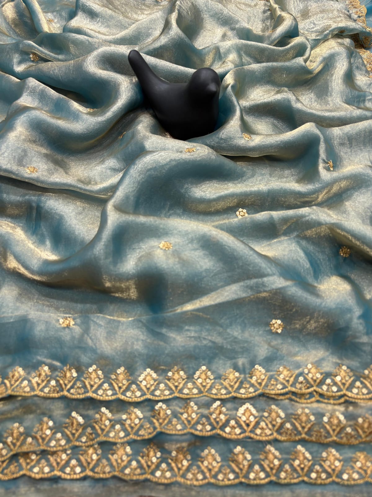 Fandy satin space silk saree