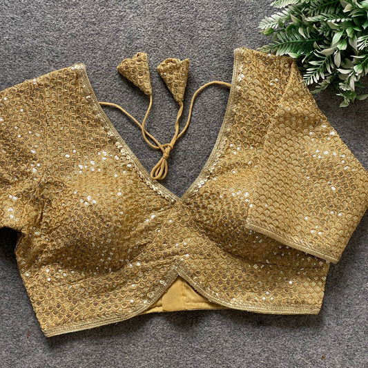 Heavy Embroidery & Sequins Work Ready Made Blouse