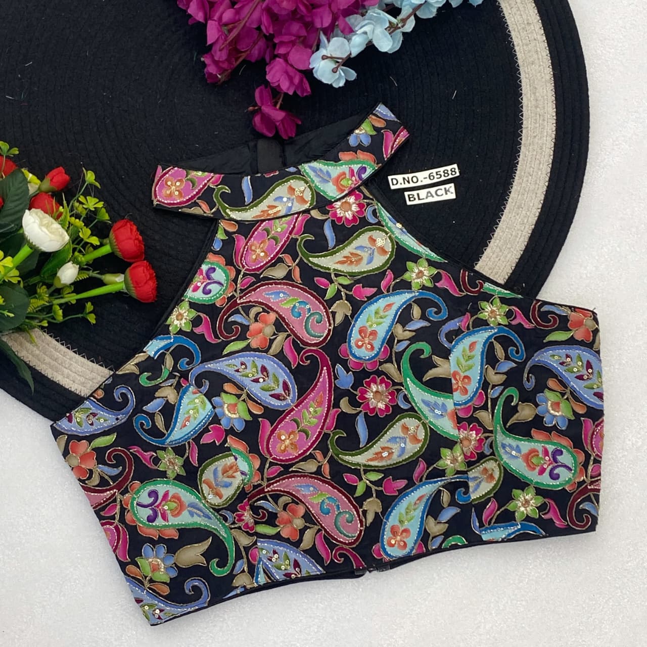 Crep viscose pojisan ready made blouse