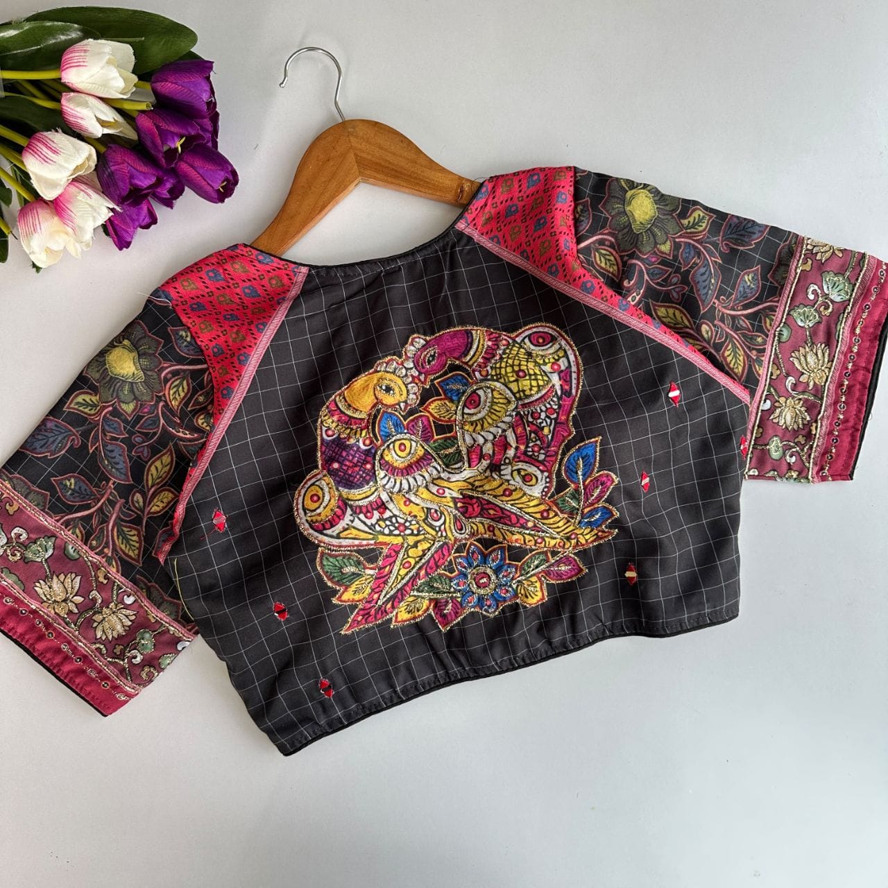Pure Cotton Hand work ready made blouse