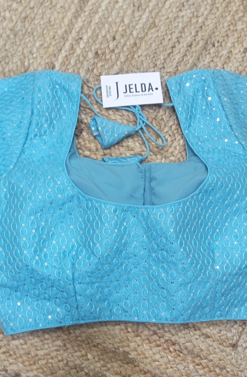 Exclusive design with jumki work ready made blouse