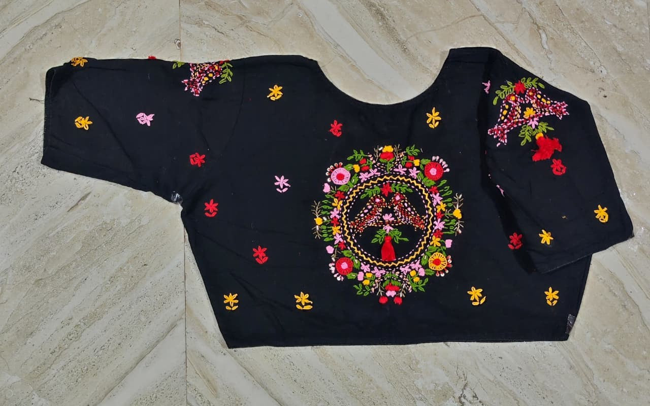 Cotton handwork ready made blouse
