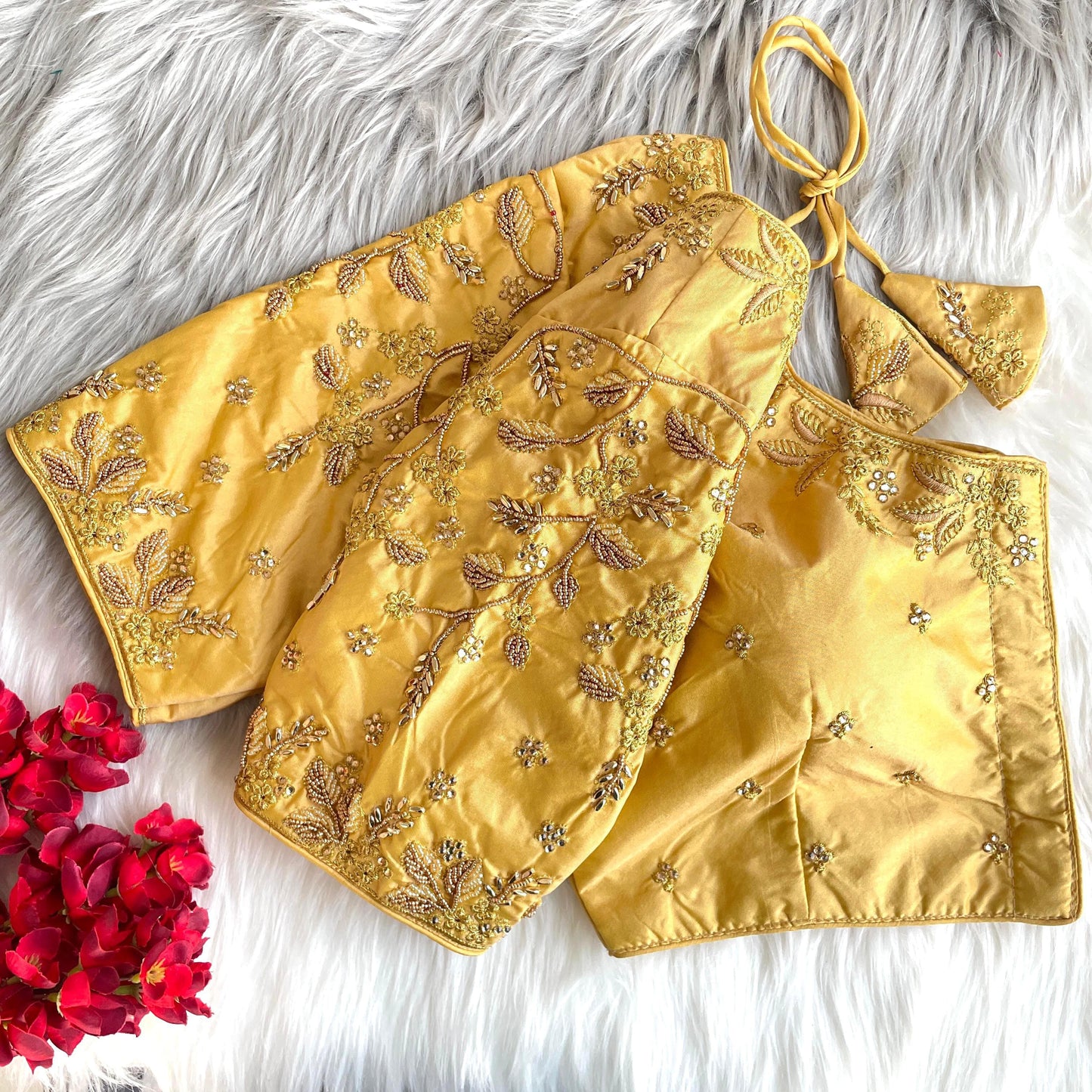 Heavy banarasi silk ready made blouse