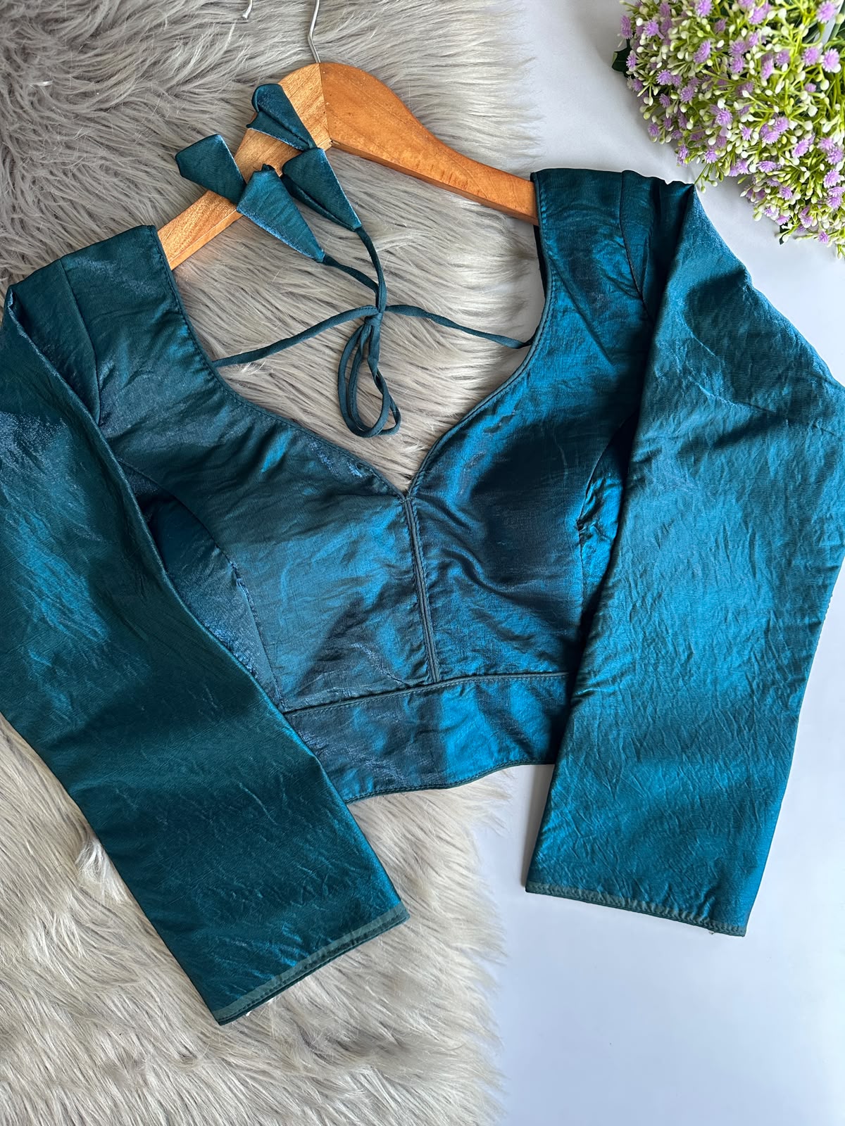 Space silk full sleeve ready made blouse