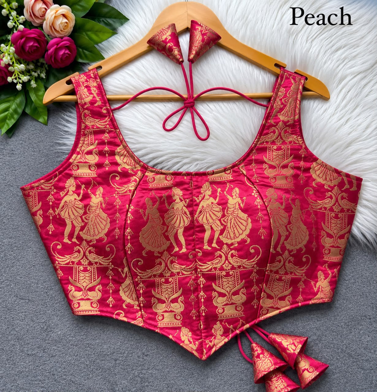 Heavy King Khab Banarasi With Tricot Fuising ready made blouse