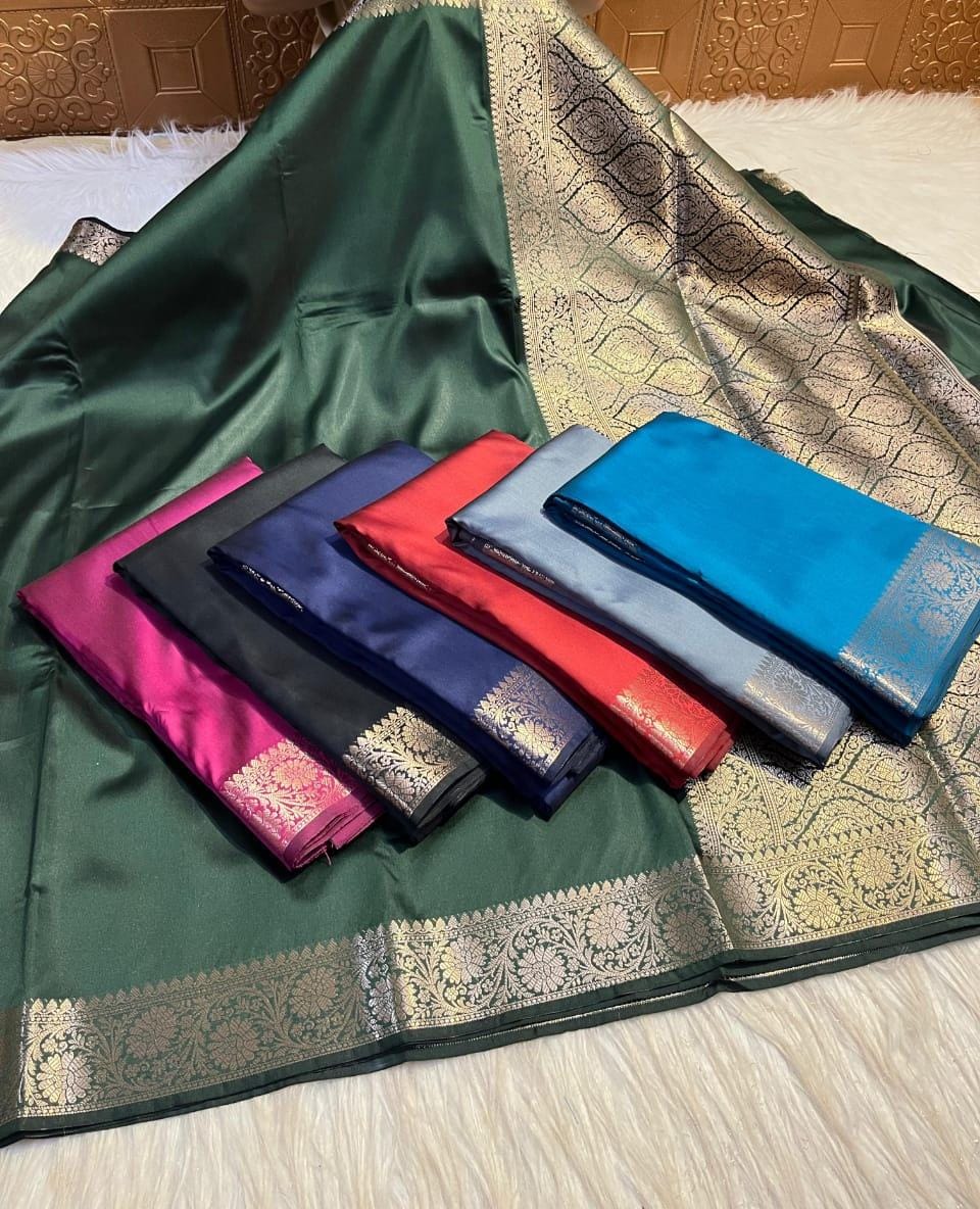 Banarasi Semi katan Soft Saree