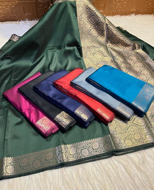 Banarasi Semi katan Soft Saree