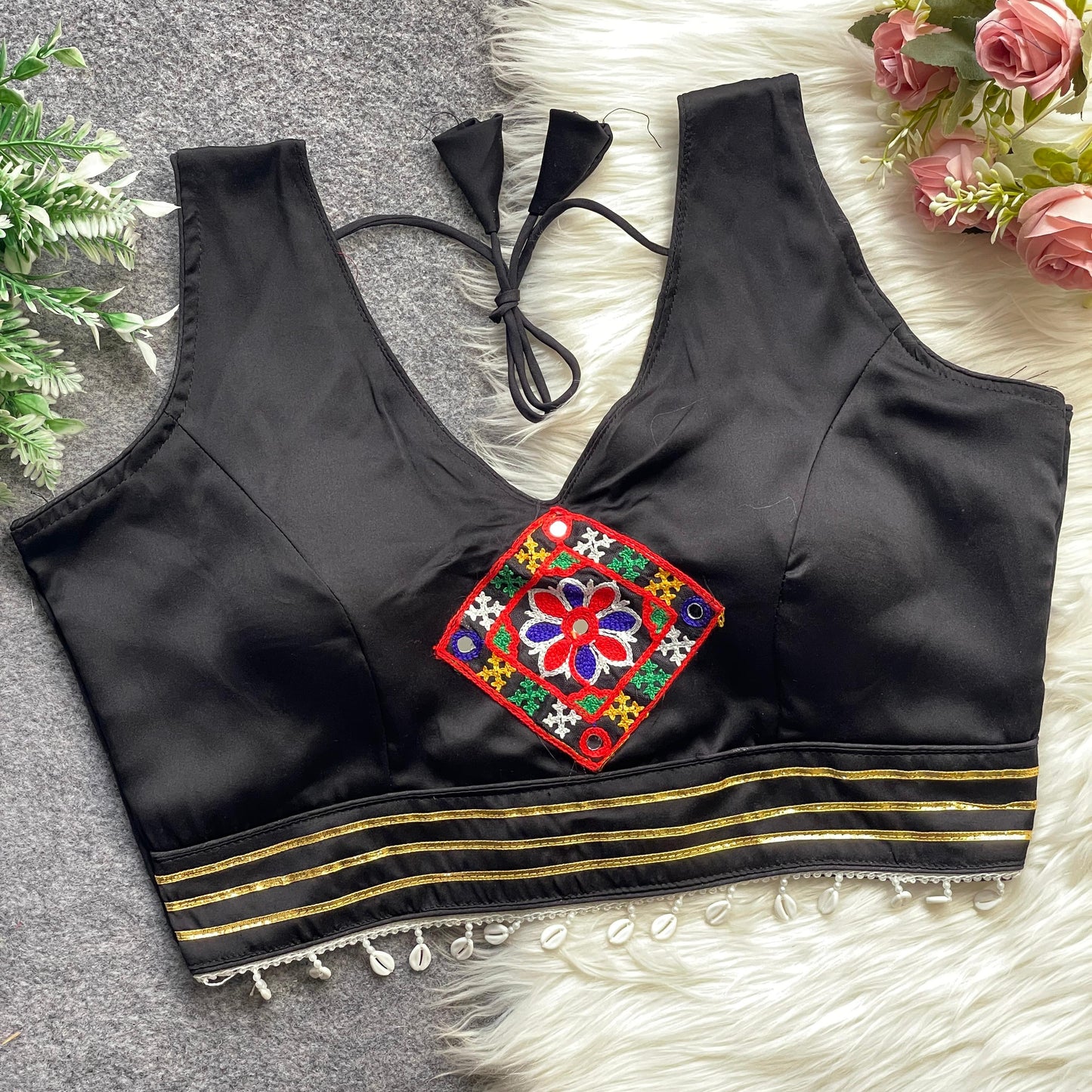 Presenting Beautiful Malai Satin Fabric ready made blouse