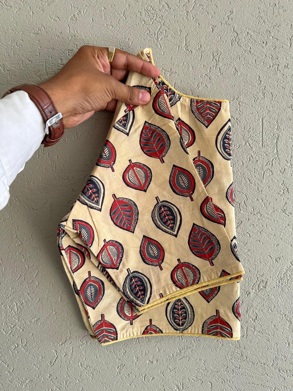 Pure Ajrakh Cotton ready made blouse