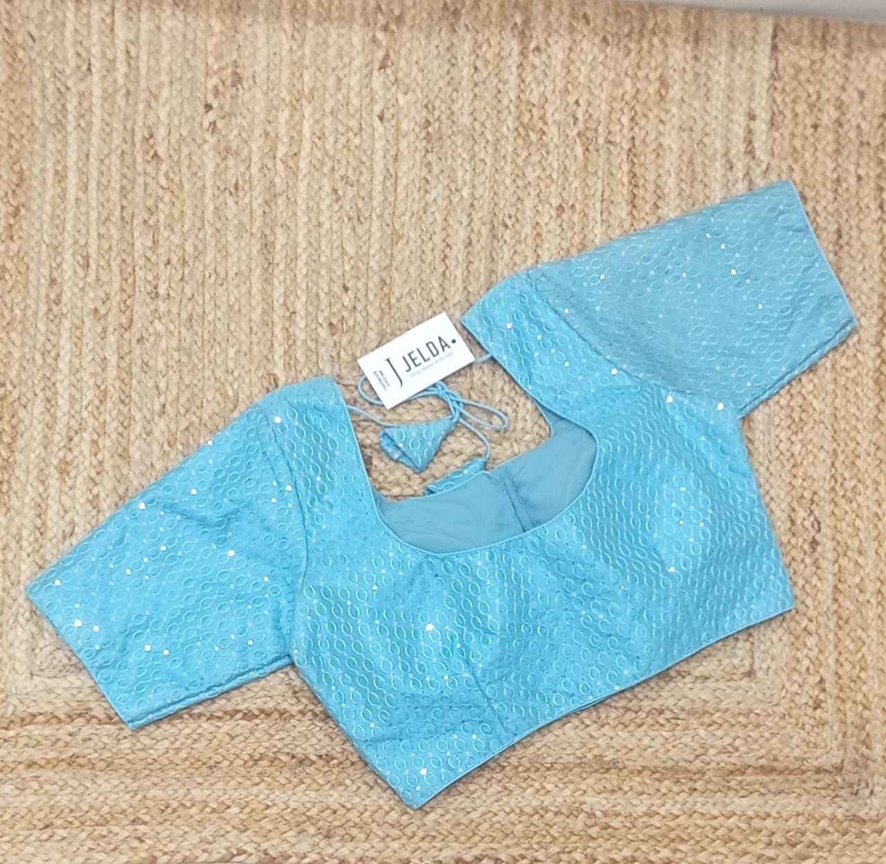 Exclusive design with jumki work ready made blouse