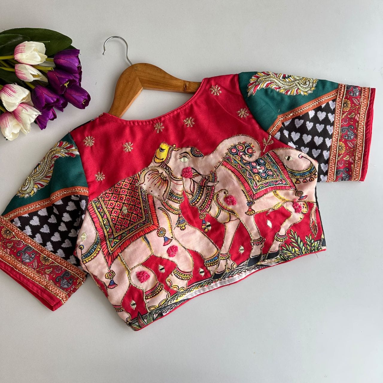 Pure Cotton Hand work ready made blouse