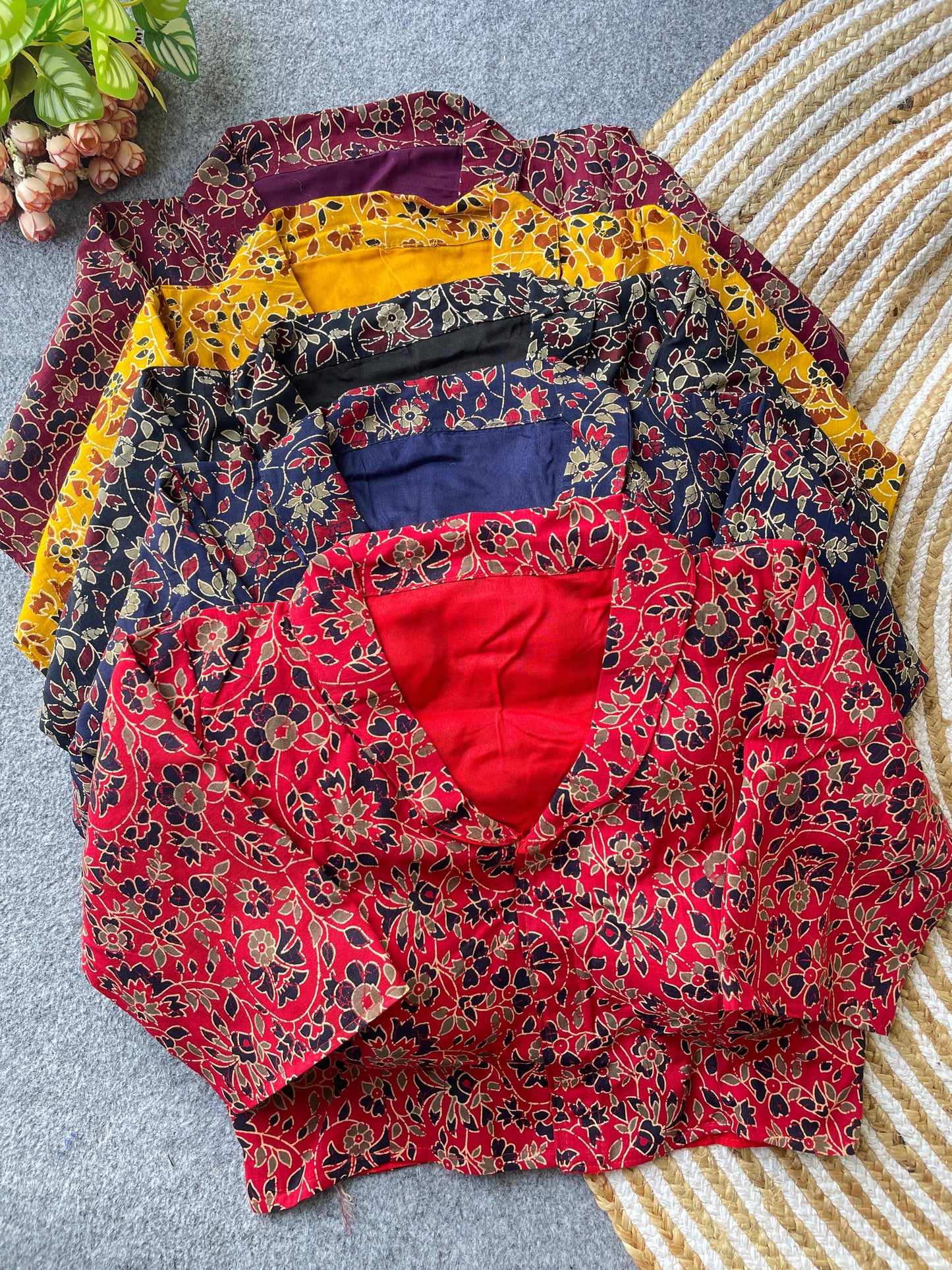 Pure Cotton Ajrakh ready made blouse