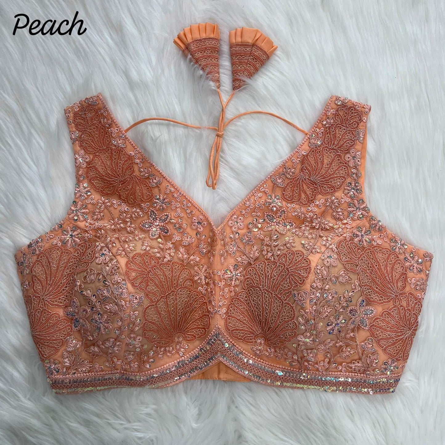 Heavy power net ready made blouse