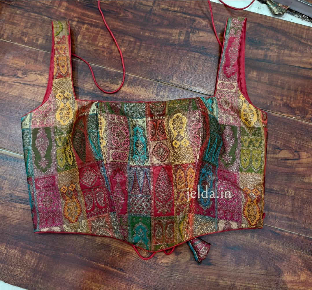 Corset multi banarsi brocade custom made blouse
