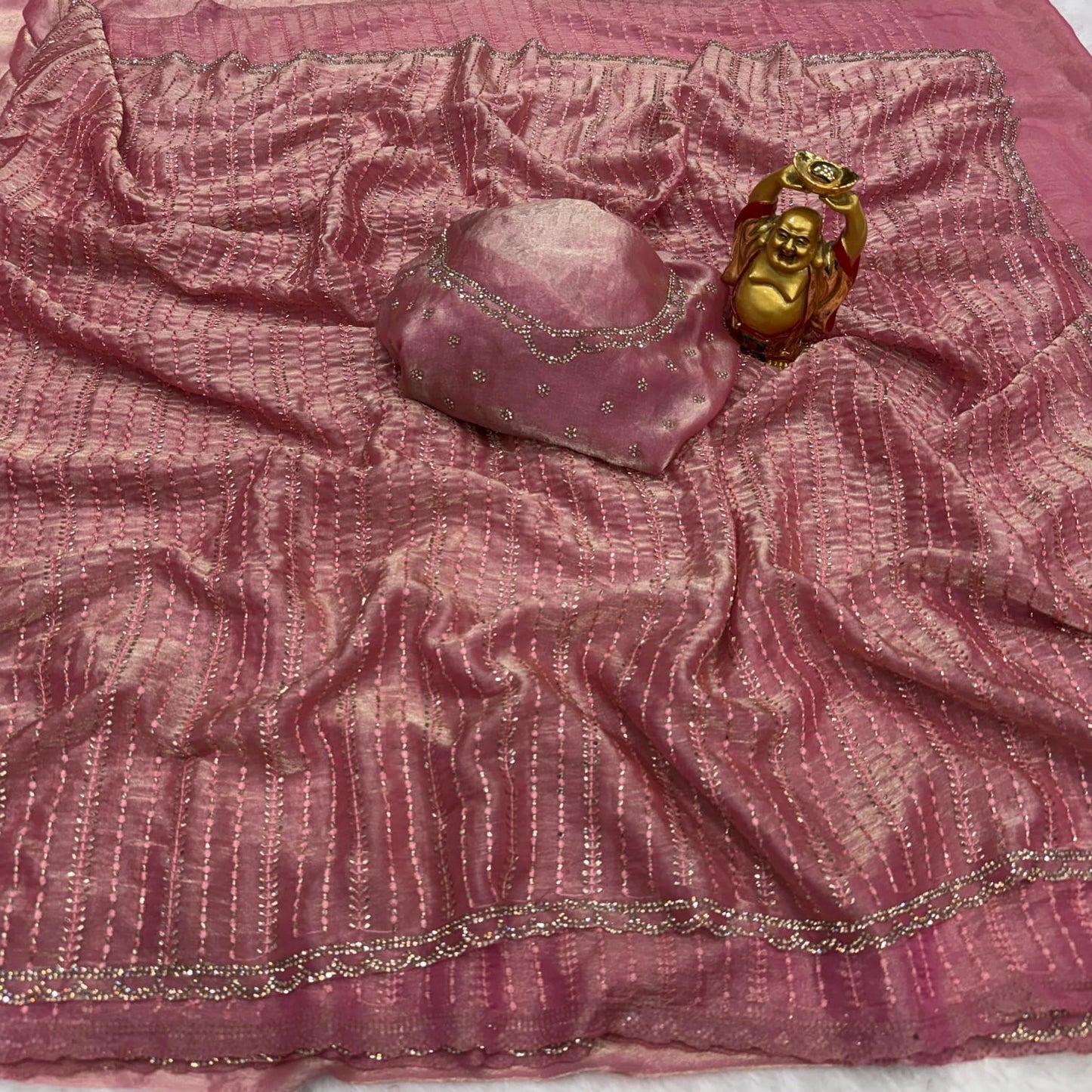 Presenting fendy satin beautiful saree
