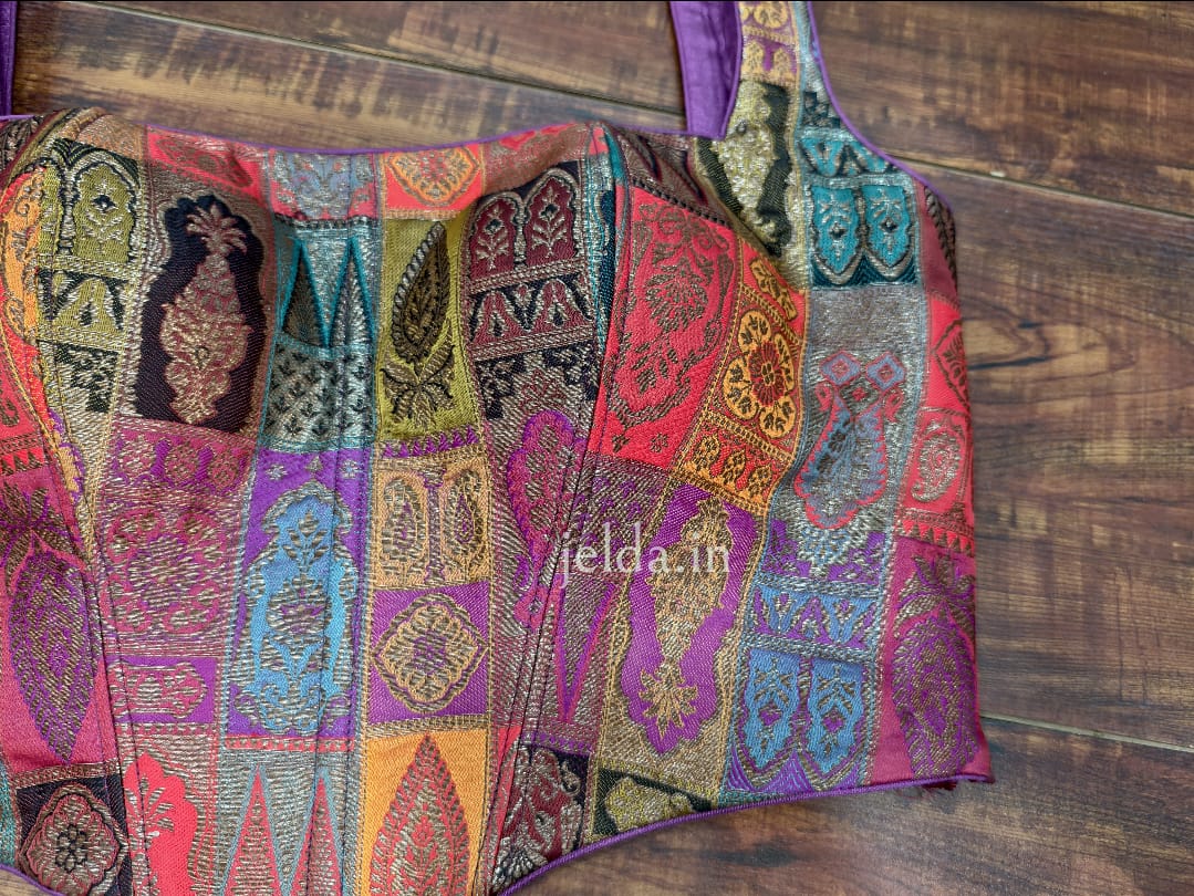 Corset multi banarsi brocade custom made blouse