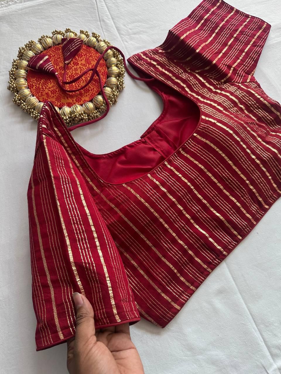 Pure dyeable cotton ready made blouse