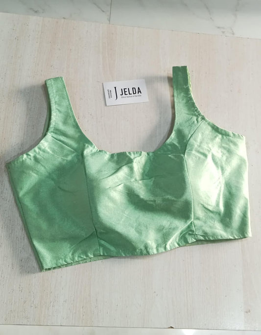 Silk fabric sleeveless ready made blouse