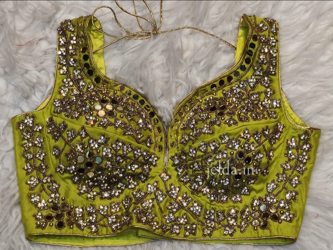 Zarkan real mirror handwork custom made blouse