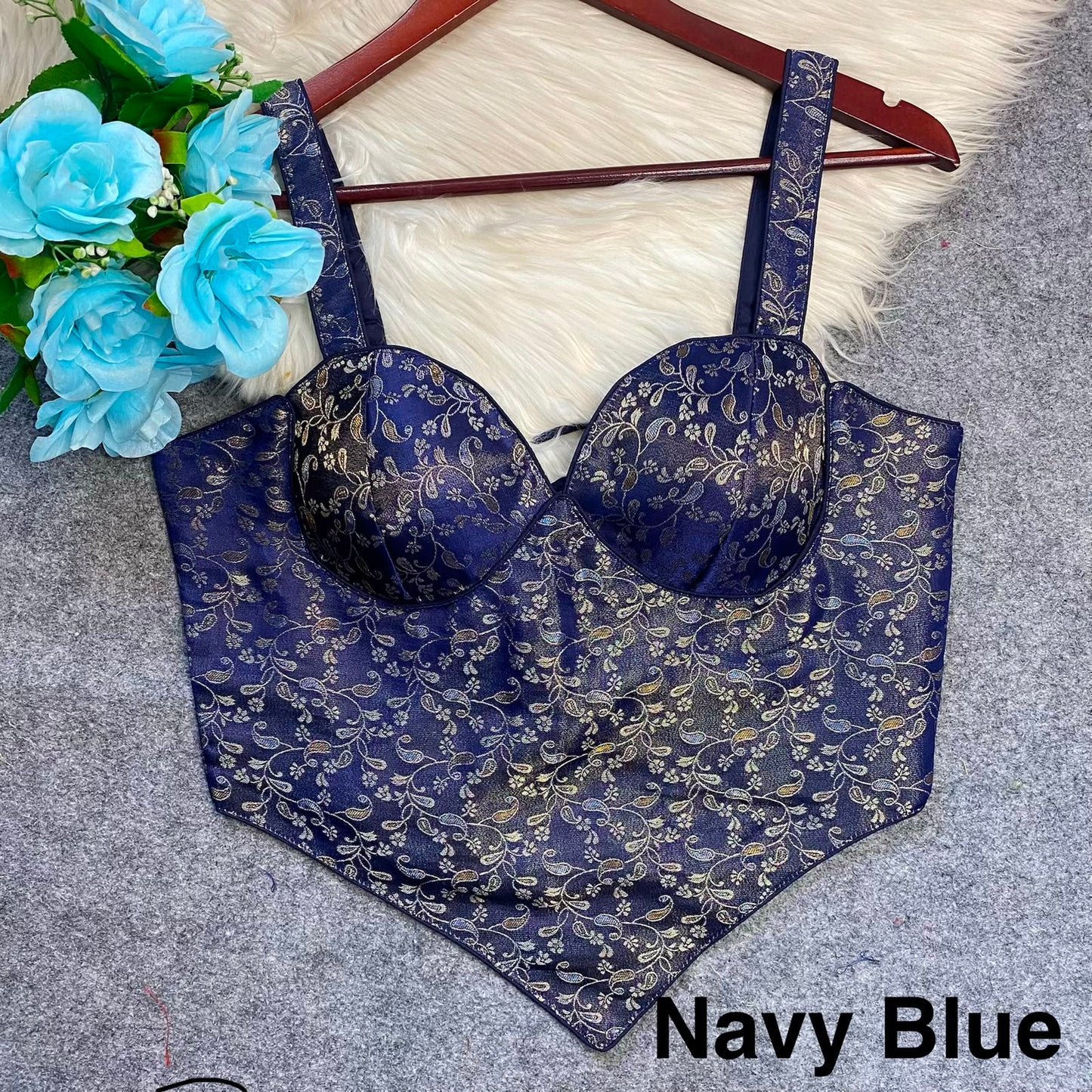 Special Banarasi Minakari Silk Codset Pattern Fancy ready made blouse