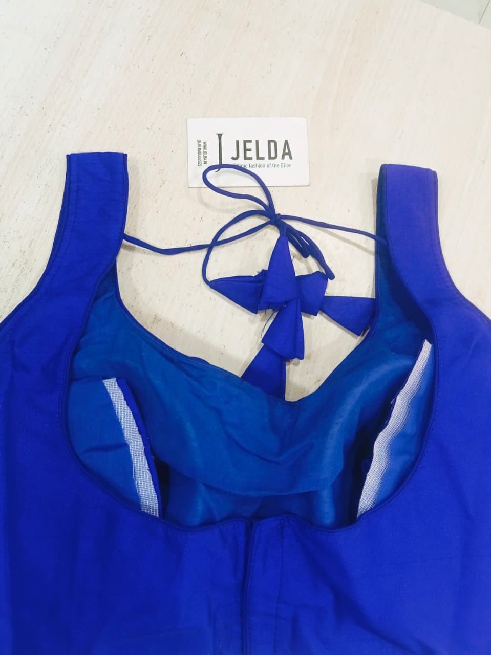 Silk fabric sleeveless ready made blouse
