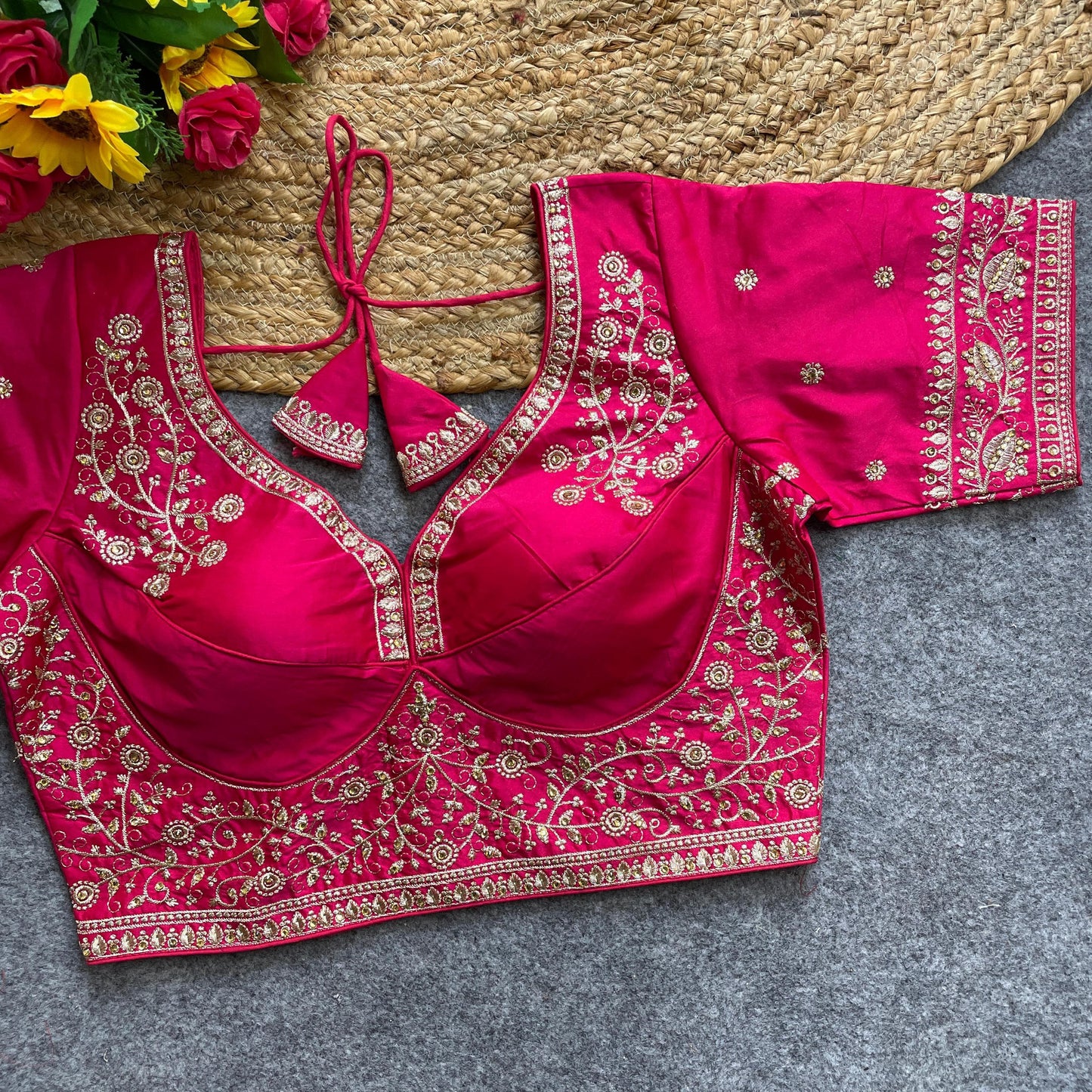 Heavy silk ready made blouse