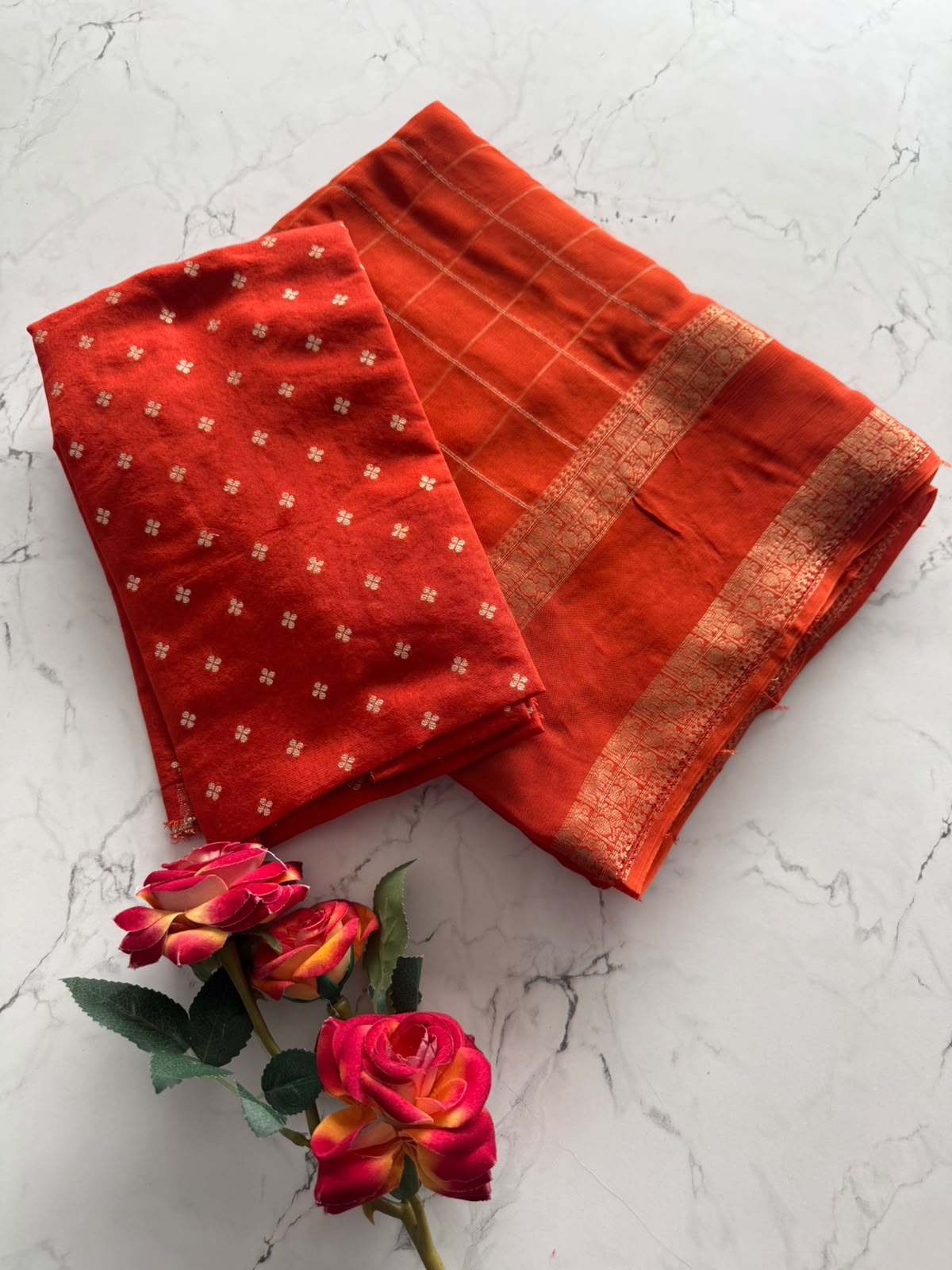 Premium pure Viscous Georgette Weaving Check Design With Tussles saree