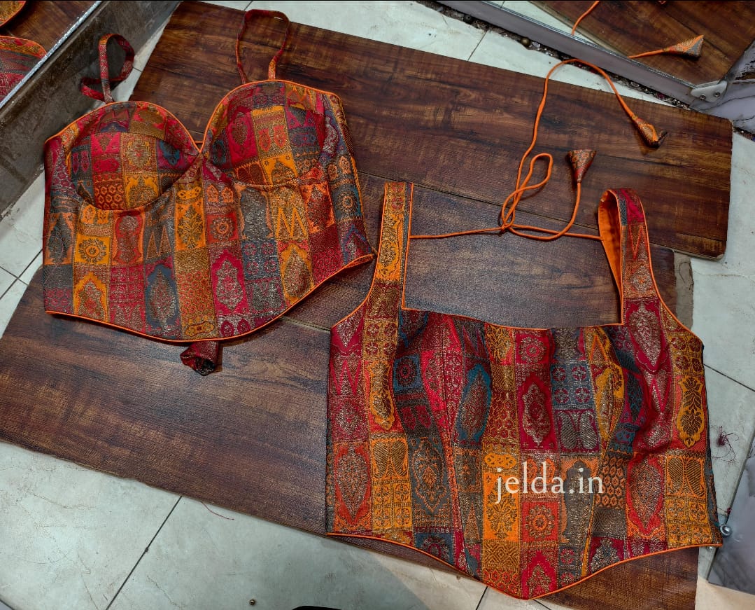 Corset multi banarsi brocade custom made blouse
