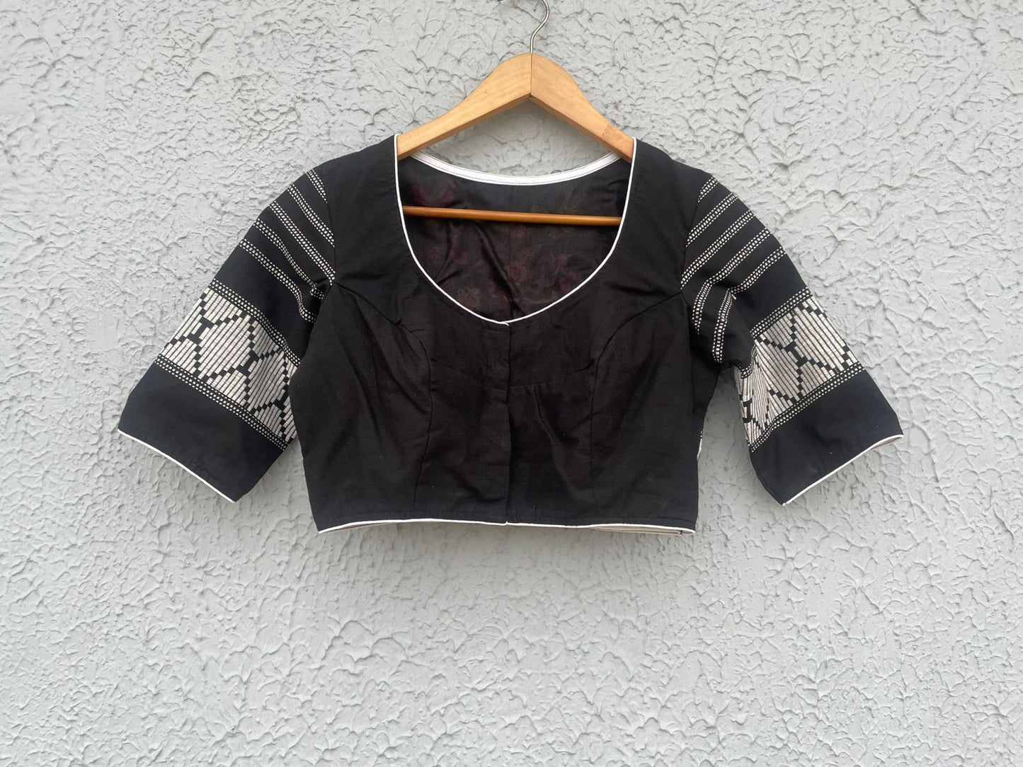 Cotton hand embroidered work designer blouse