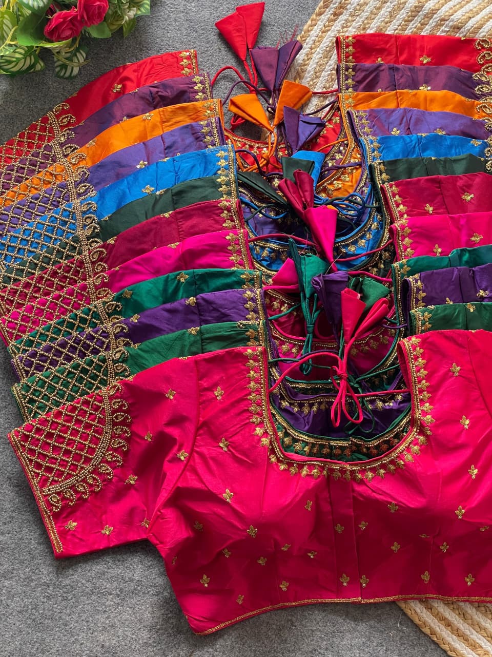 Heavy banarasi silk ready made blouse