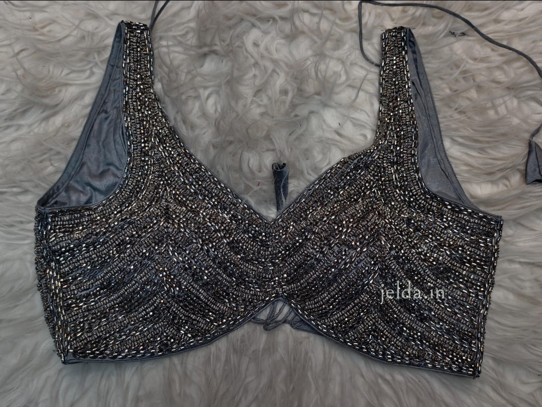 Beeds, pearl handwork custom made blouse