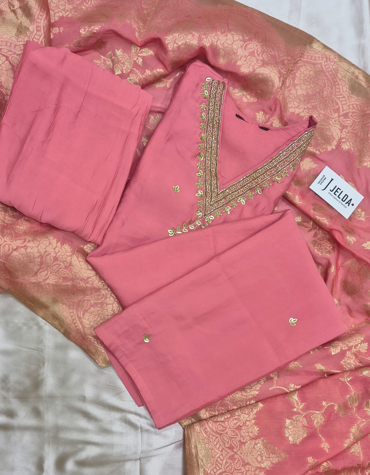 Zari work salwar suit
