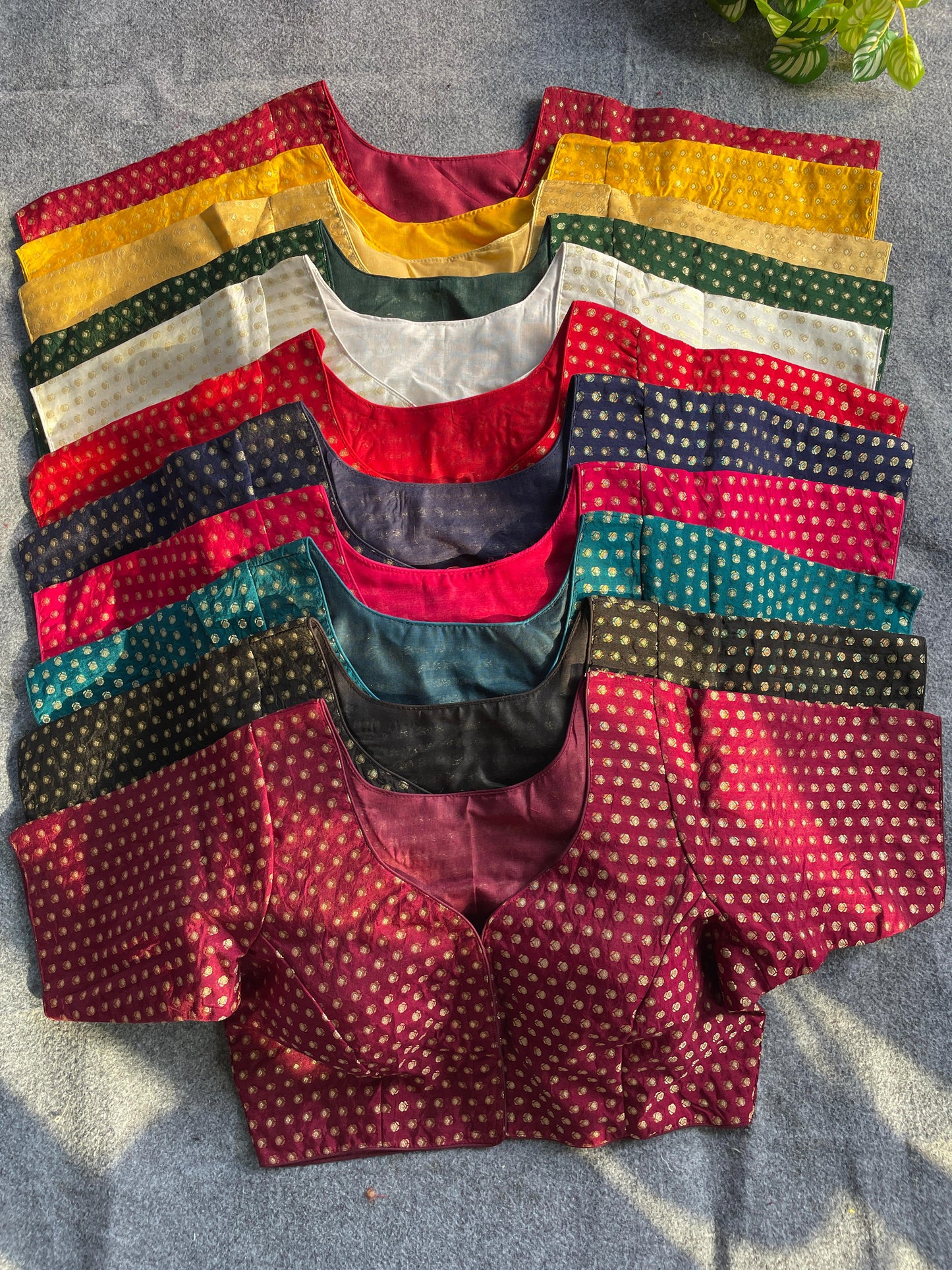 Heavy Jecard buti fancy ready made blouse