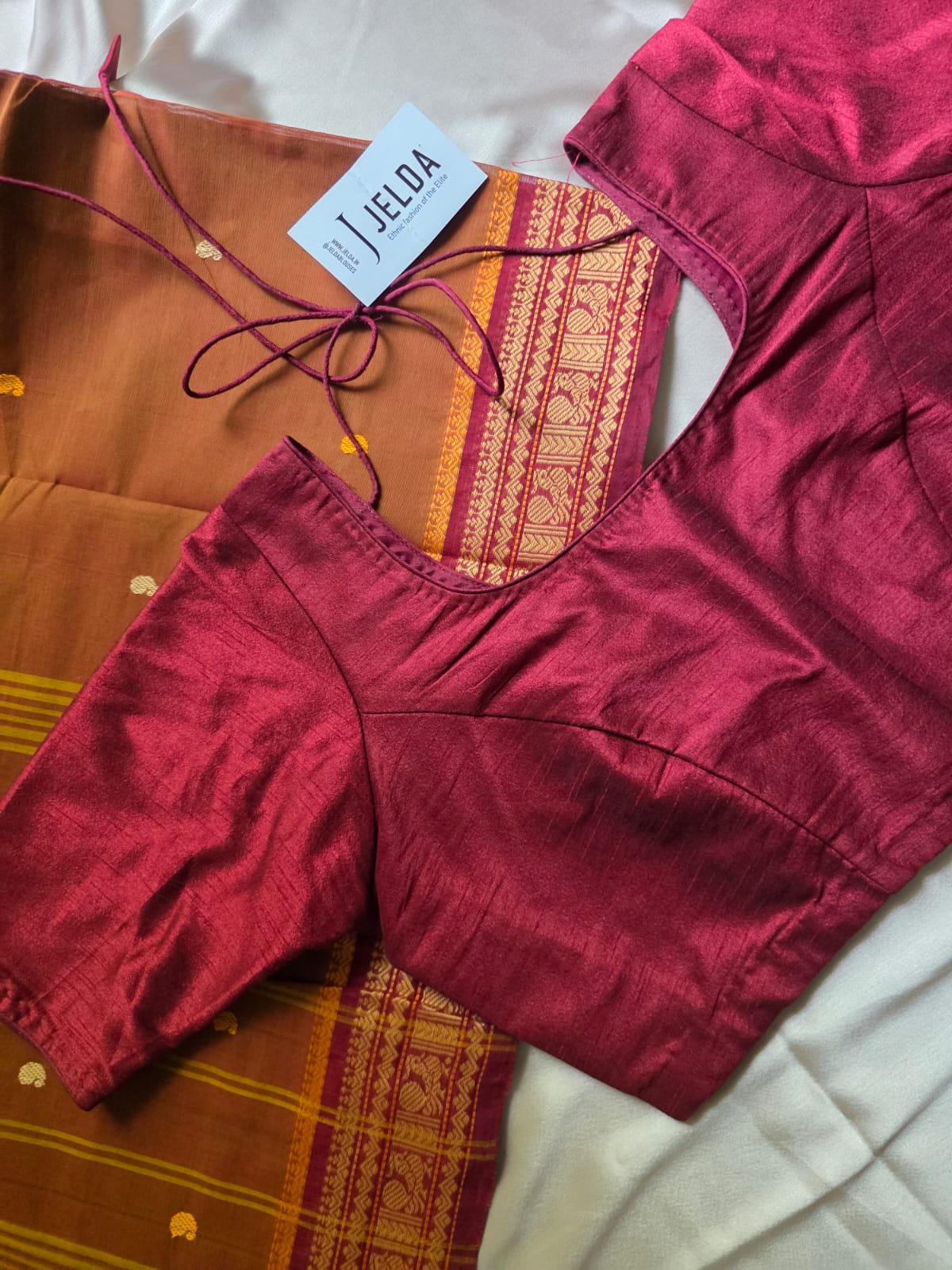 Elegant pure kanchi Cotton thread border saree