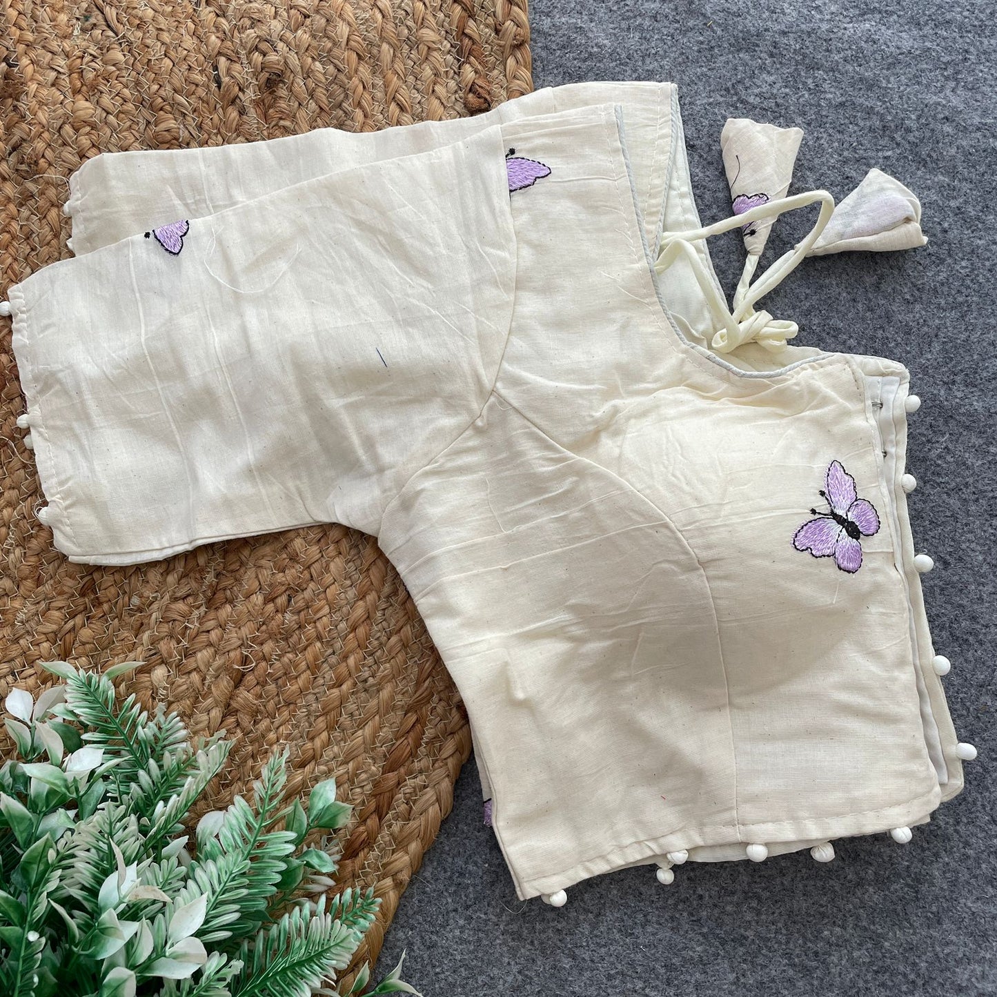 Pure Camric Cotton Diable ready made blouse