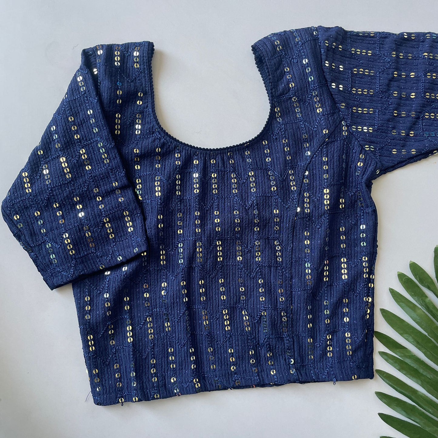 Polyester with embroidery stretchable ready made blouse