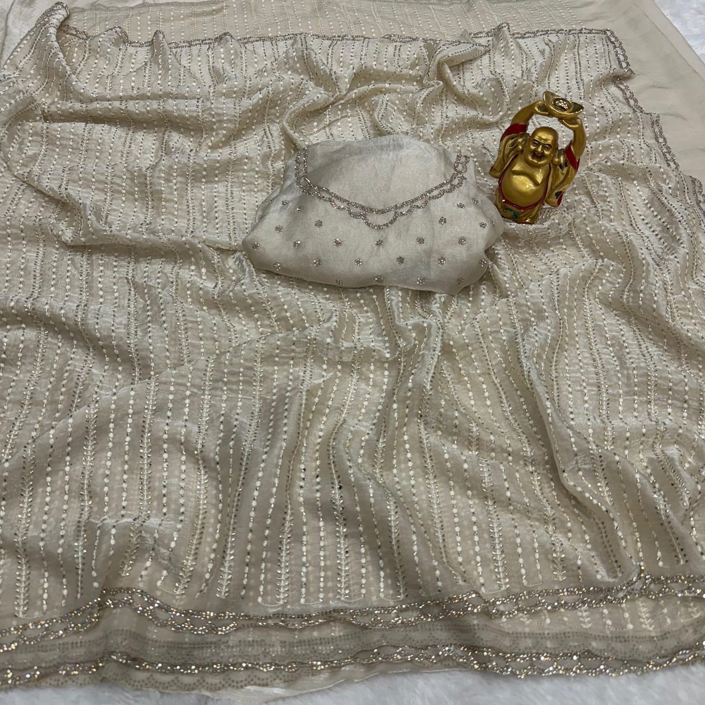 Presenting fendy satin beautiful saree