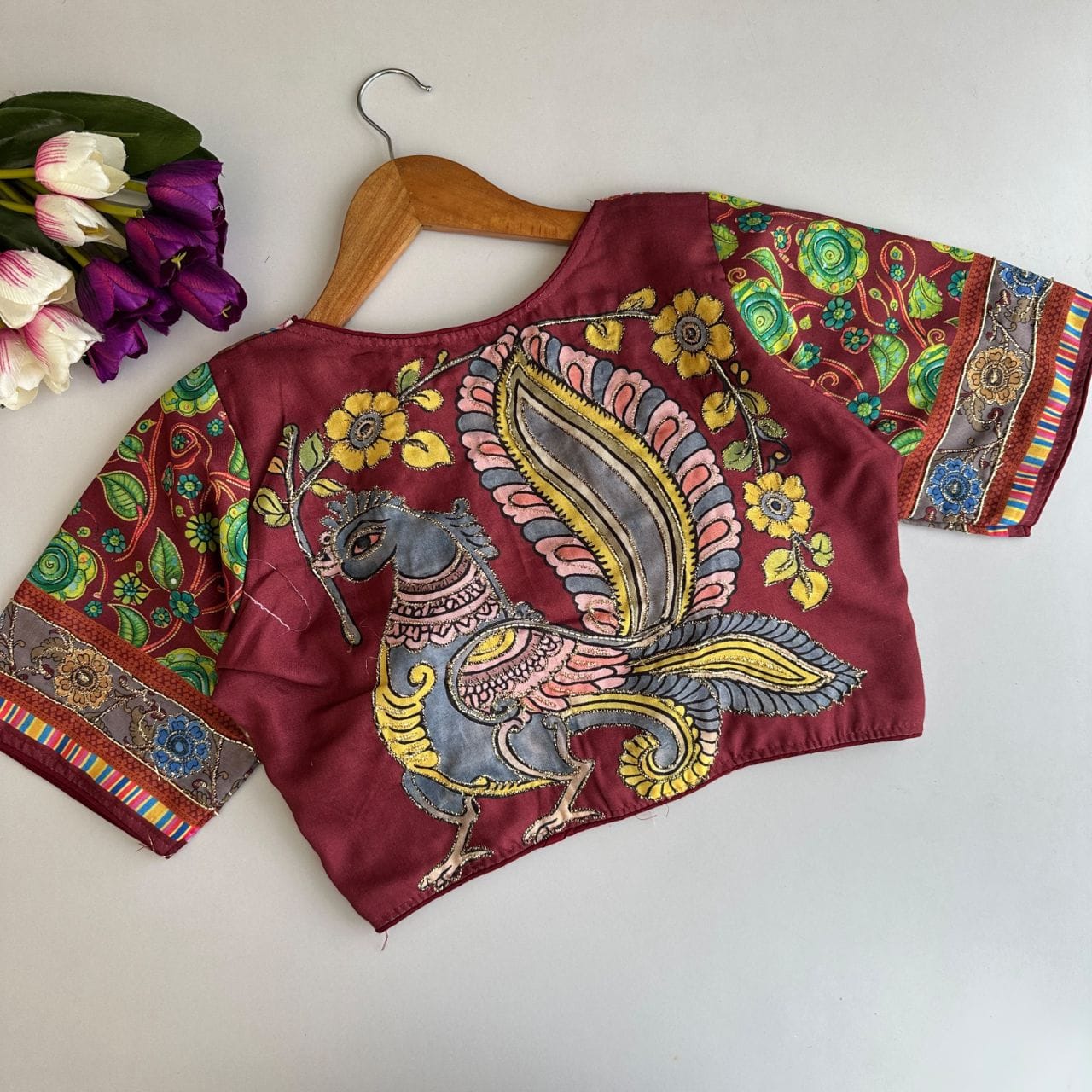 Pure Cotton Hand work ready made blouse