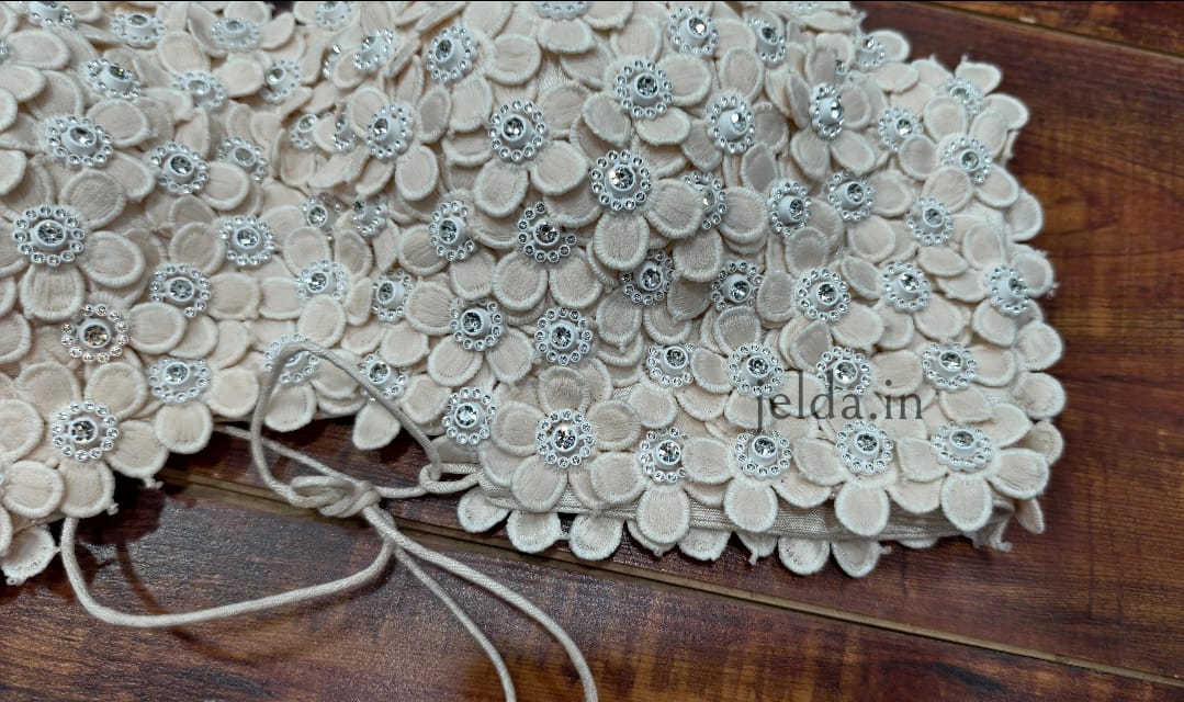 Exclusive Flower beads and lace handwork custom made blouse