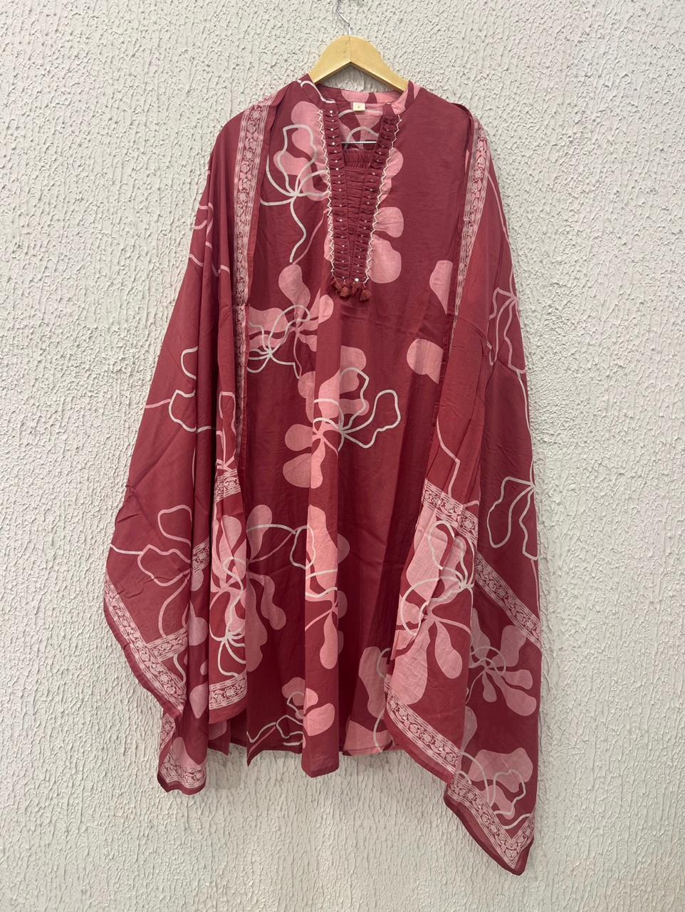 Cotton printed work salwar suit