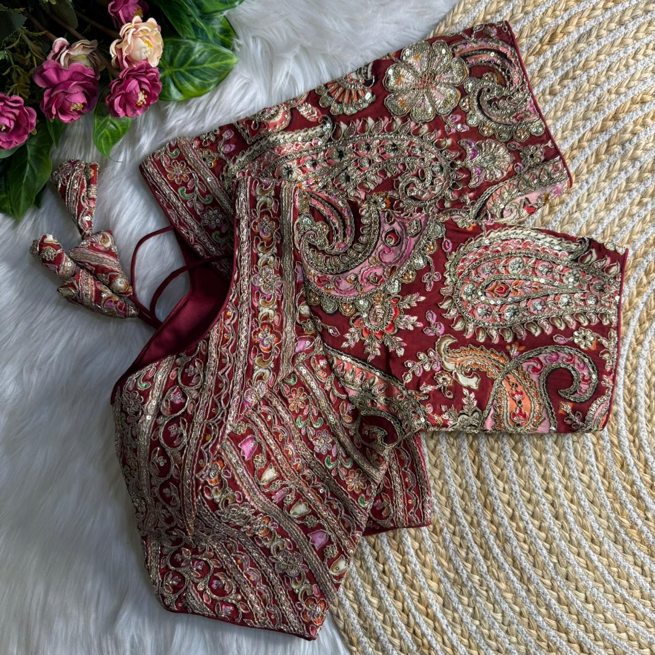 Heavy position work ready made blouse