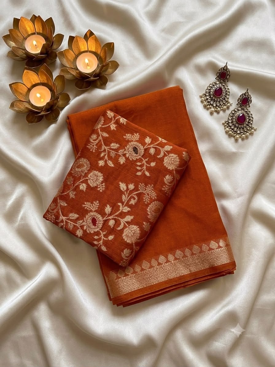 Mysore Crepe Viscose Saree