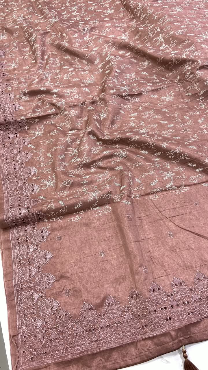 Soft & luxurious Tussar Silk saree