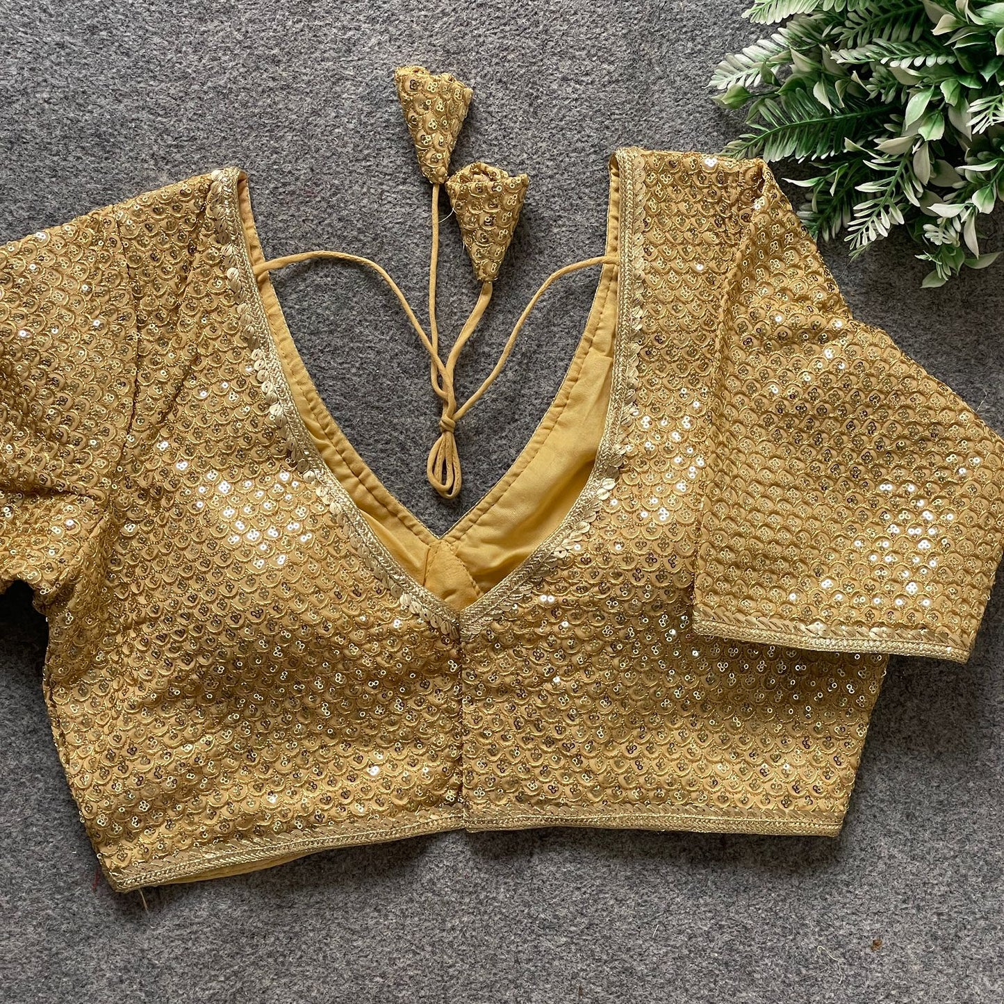 Heavy Embroidery & Sequins Work Ready Made Blouse