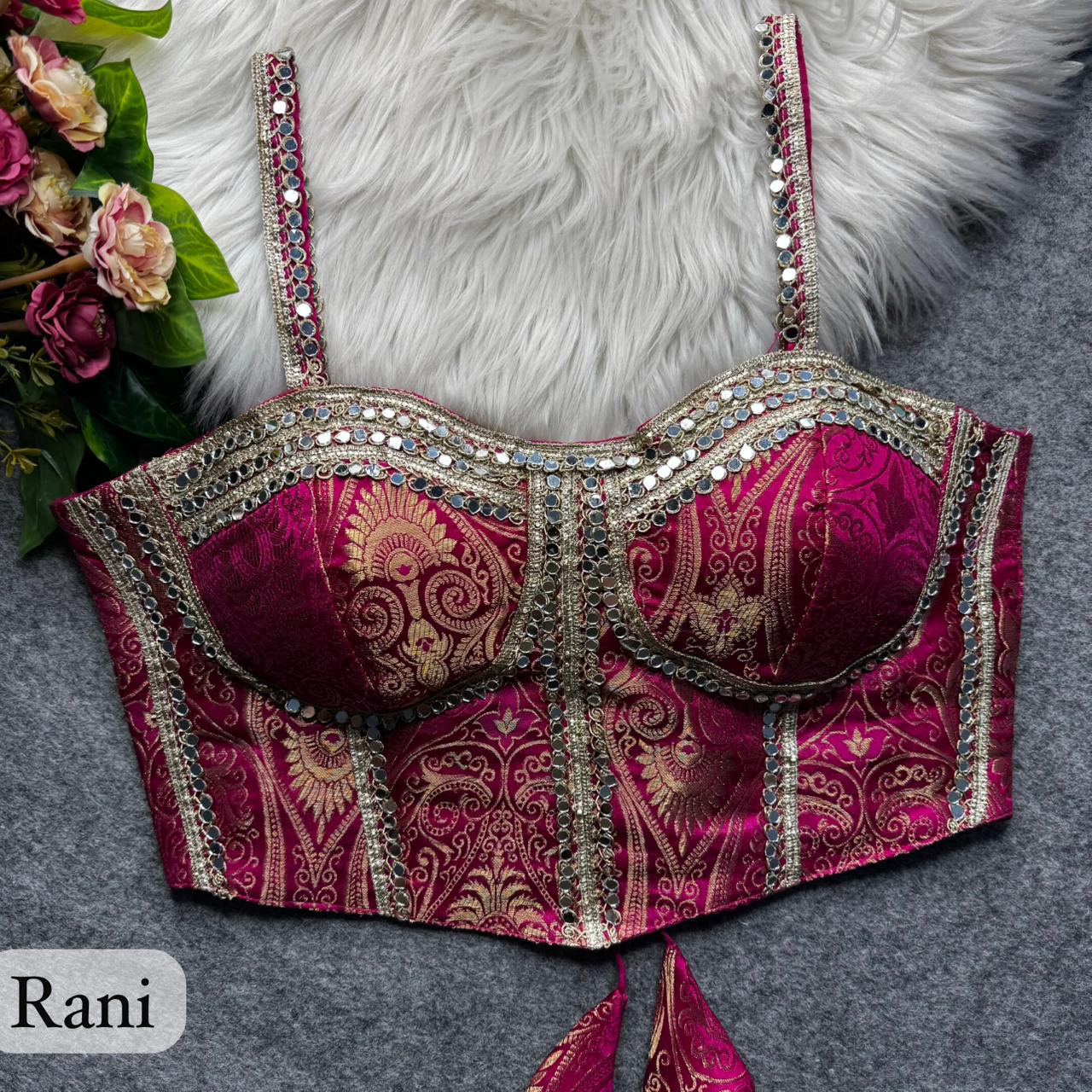 PARTYWEAR WESTERN STYLE CORSET READY MADE BLOUSE