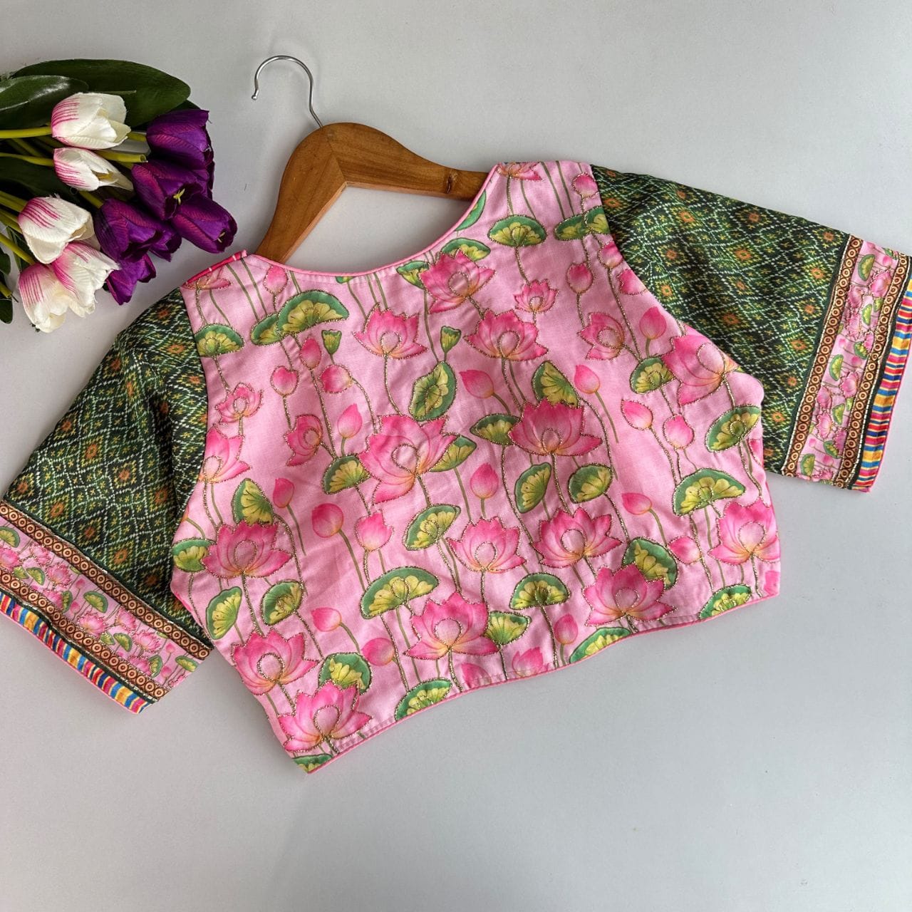 Pure Cotton Hand work ready made blouse